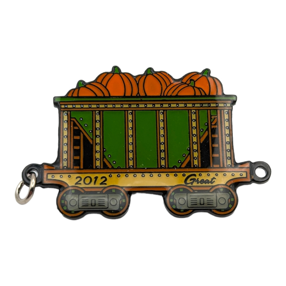 Train Car Filled With Pumpkins Enamel Hat Lapel Pin Pendant 2012 Wilson